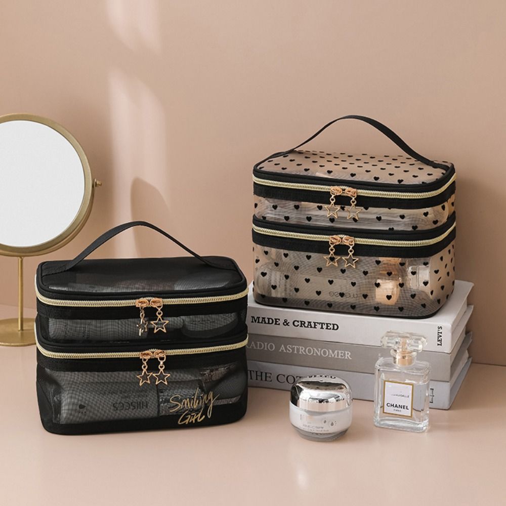 Women Bags Grey - New Nylon Makeup Bag Black Grey