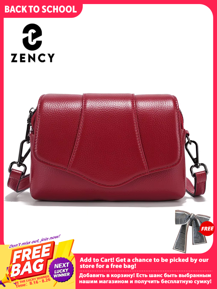 Women Bags Grey - Zency Genuine Cowhide Leather Crossbody for