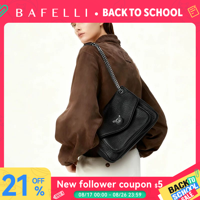 Women Bags For Airport - BAFELLI Trendy Chained Tote Bag for