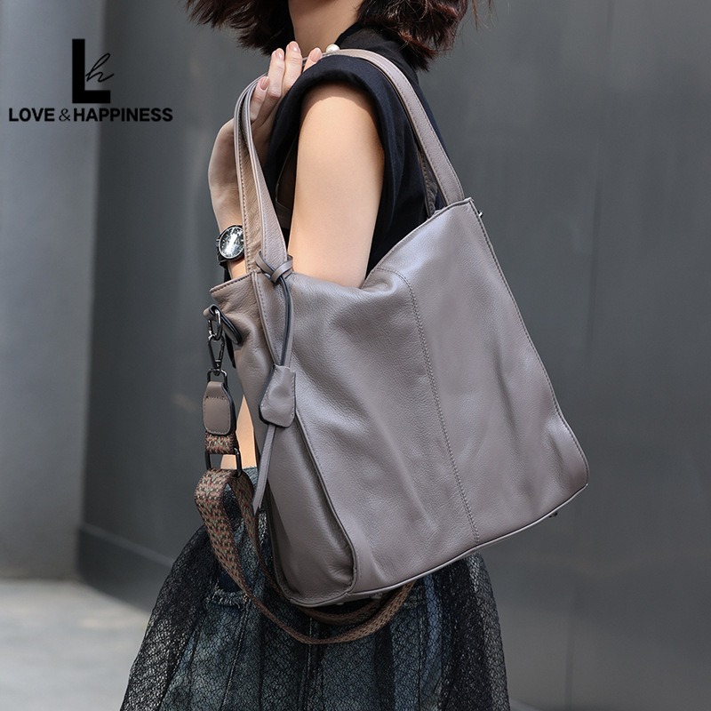 Women Bags Grey - Nesitu Highend A4 Black Grey Purple