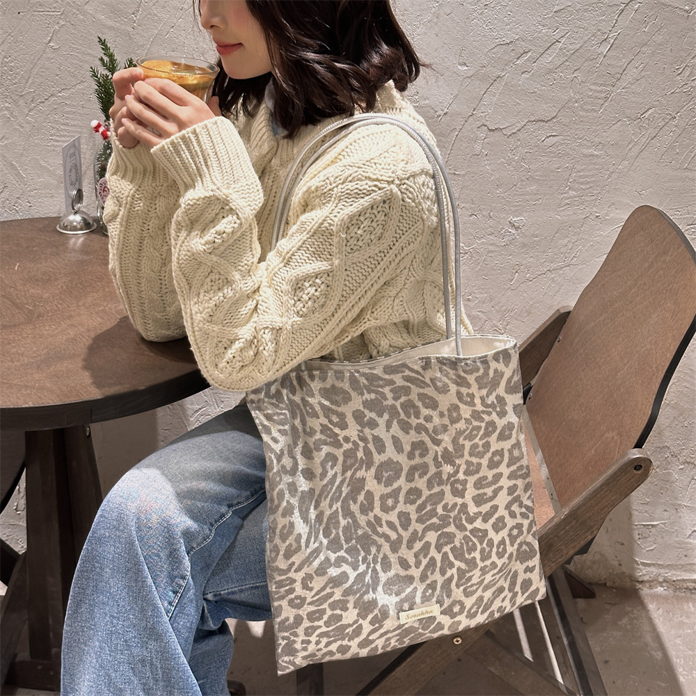 Silver Grey Casual Leopard Pri - Women Bags Grey recension och pris