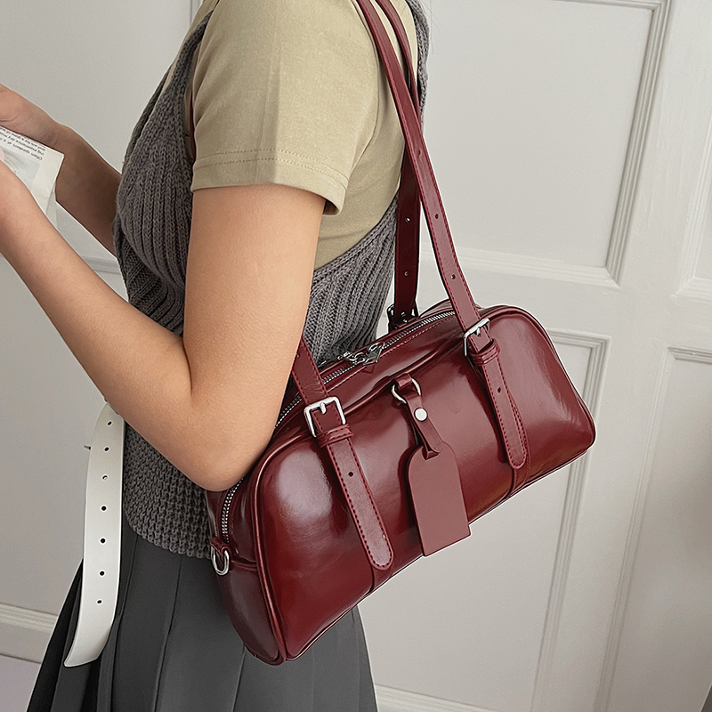 Women's PU Leather Boston Bag  - Women Bags For Airport recension och pris