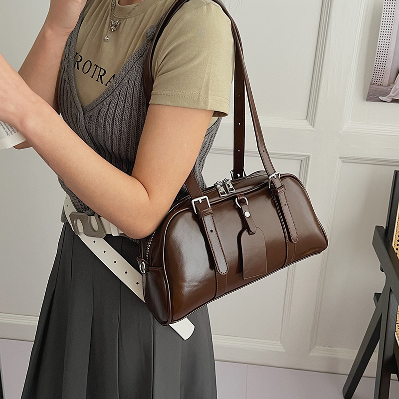 Women's PU Leather Boston Bag  - Women Bags For Airport recension och pris