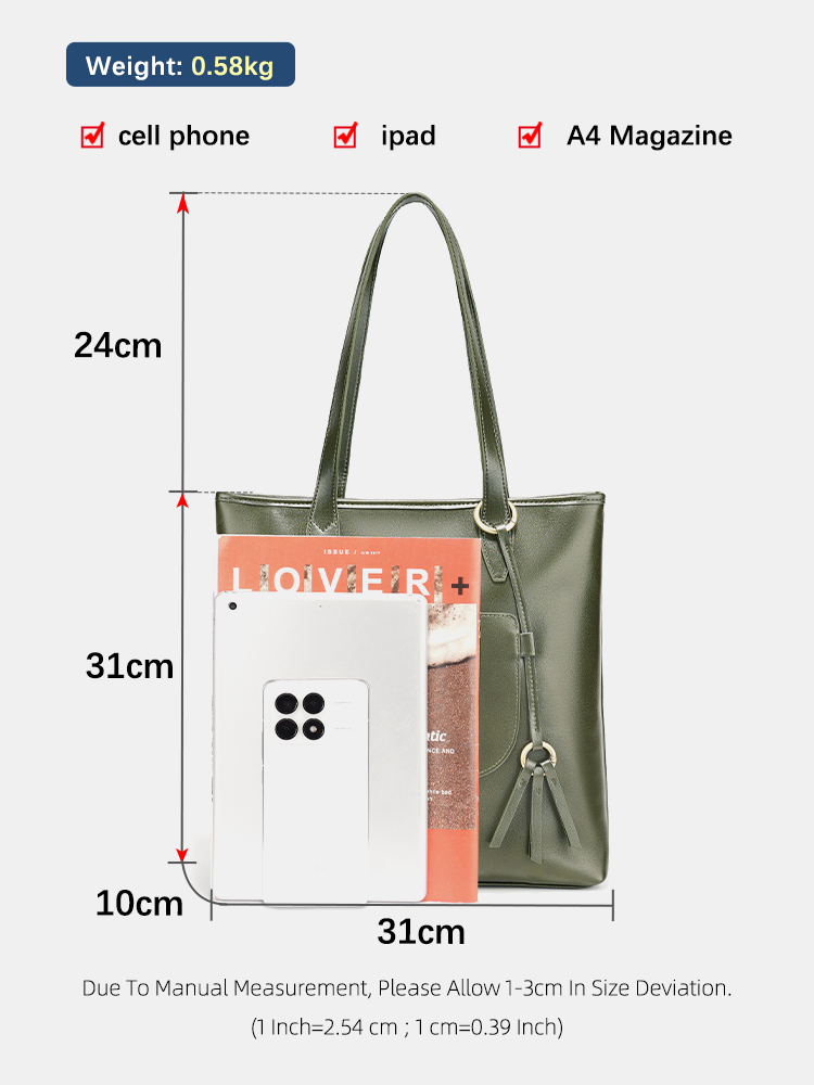 Zency 100% Genuine Leather Han - Women Bags Grey recension och pris