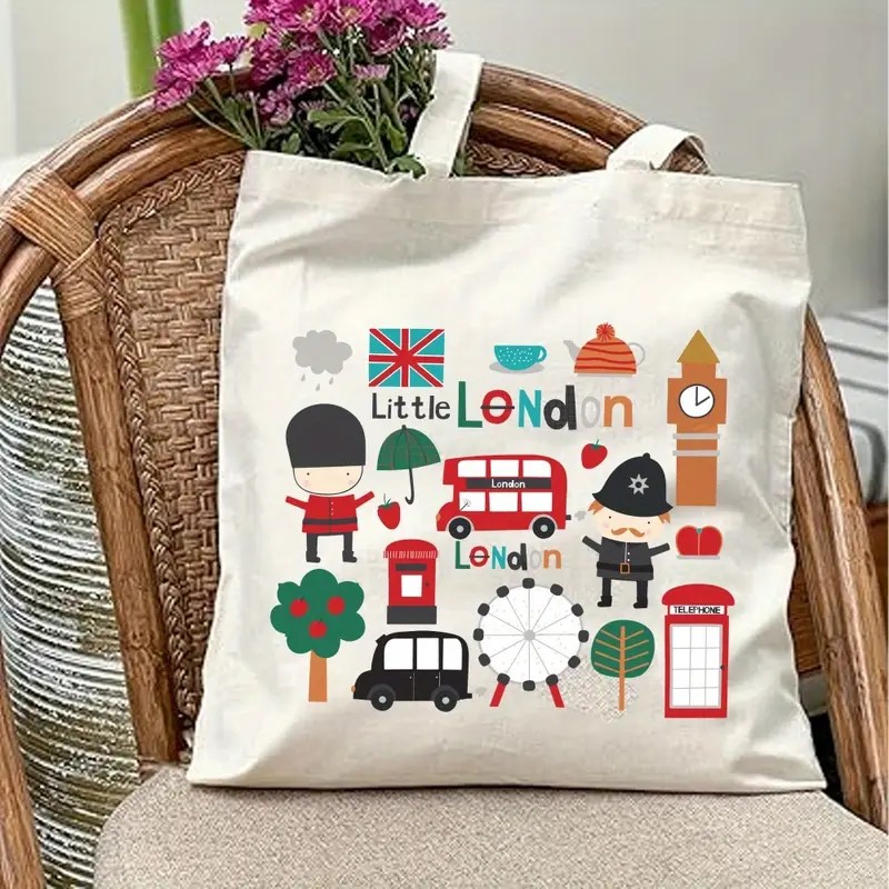 London UK Graphic Canvas Tote  - Women Bags Uk recension och pris