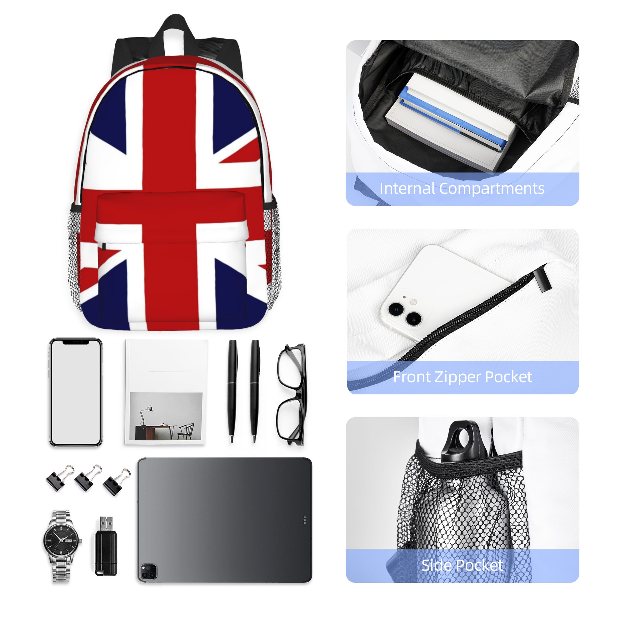 Union Jack Flag Of The UK Back - Women Bags Uk recension och pris