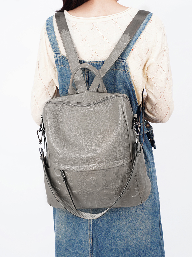 Zency Premium Genuine Leather  - Women Bags Grey recension och pris