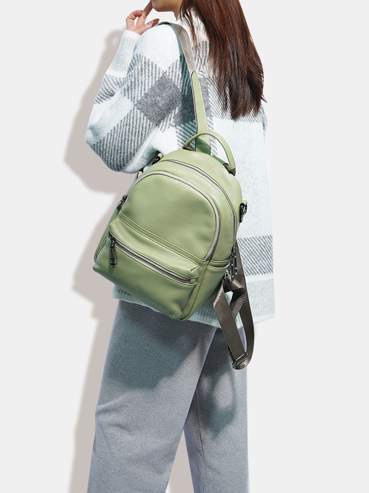 Zency Women Leather Backpack K - Women Bags Grey recension och pris