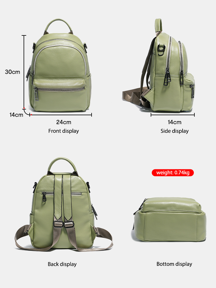 Zency Women Leather Backpack K - Women Bags Grey recension och pris