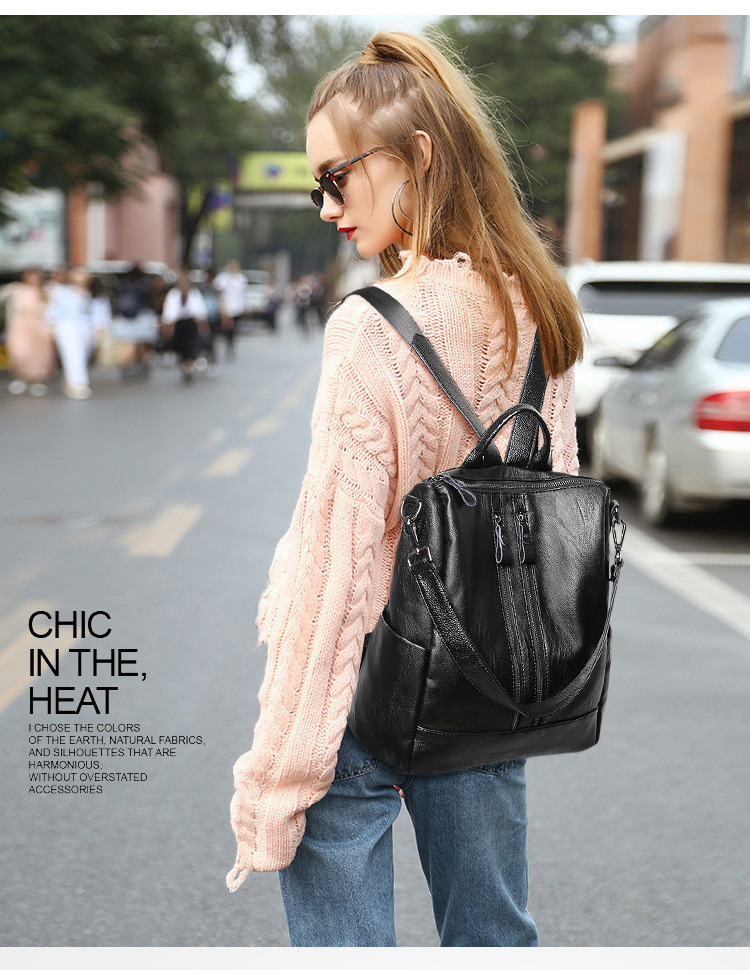 Women Soft Leather Backpack Sc - Women Bags For Office recension och pris