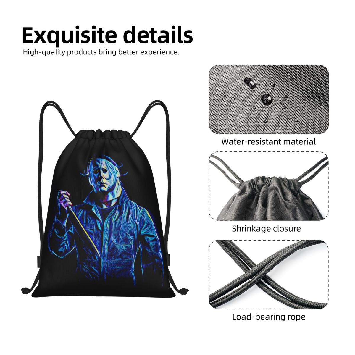 Custom Michael Myers Drawstrin - Women Bags Myer recension och pris