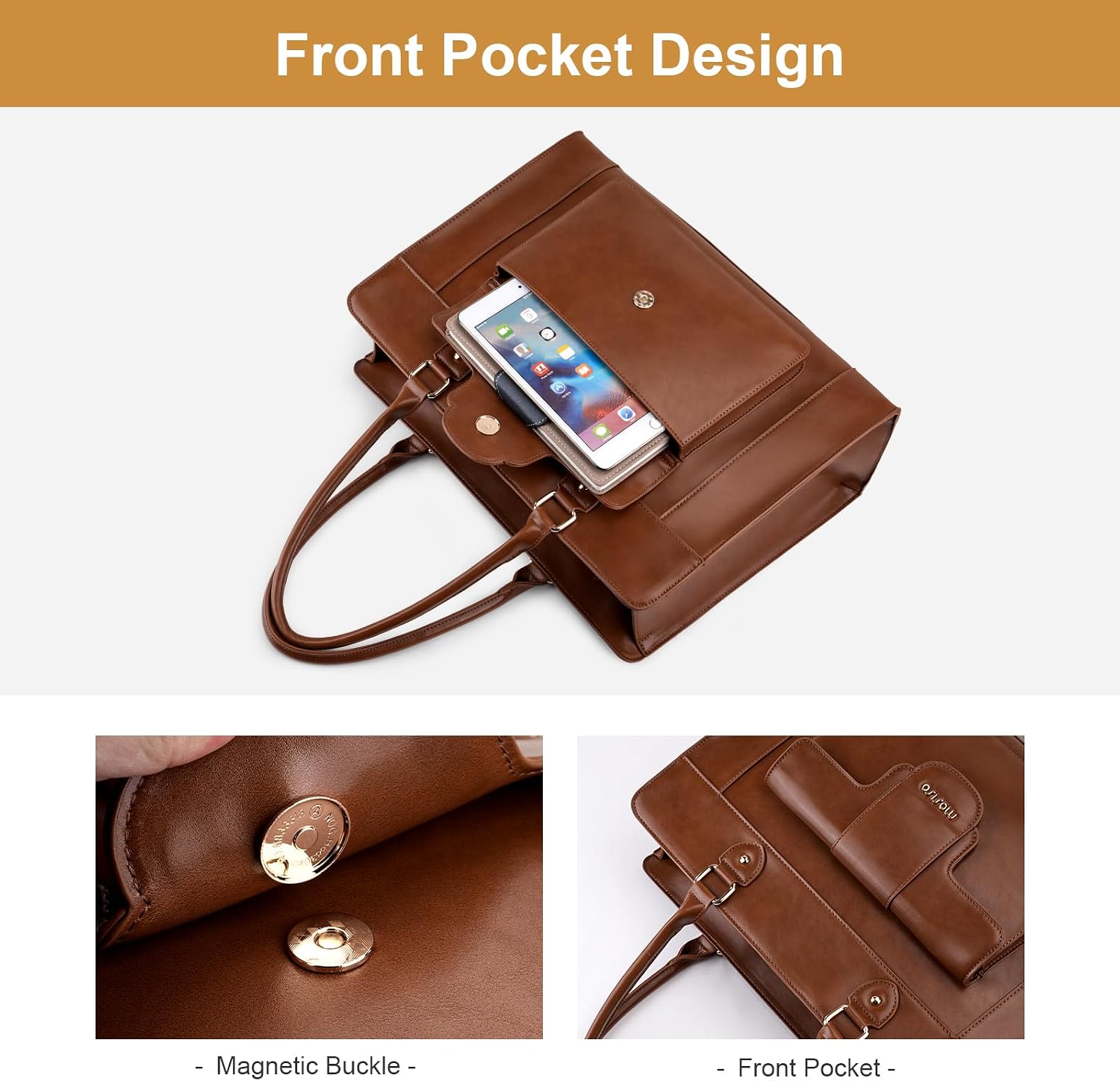 MOSISO Laptop Tote Bag for Wom - Women Bags With Laptop Compartment recension och pris