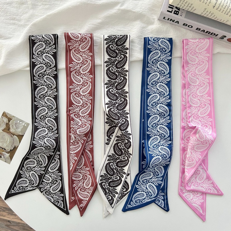 Paisley Print Satin Skinny Sca - Women Bags For Office recension och pris