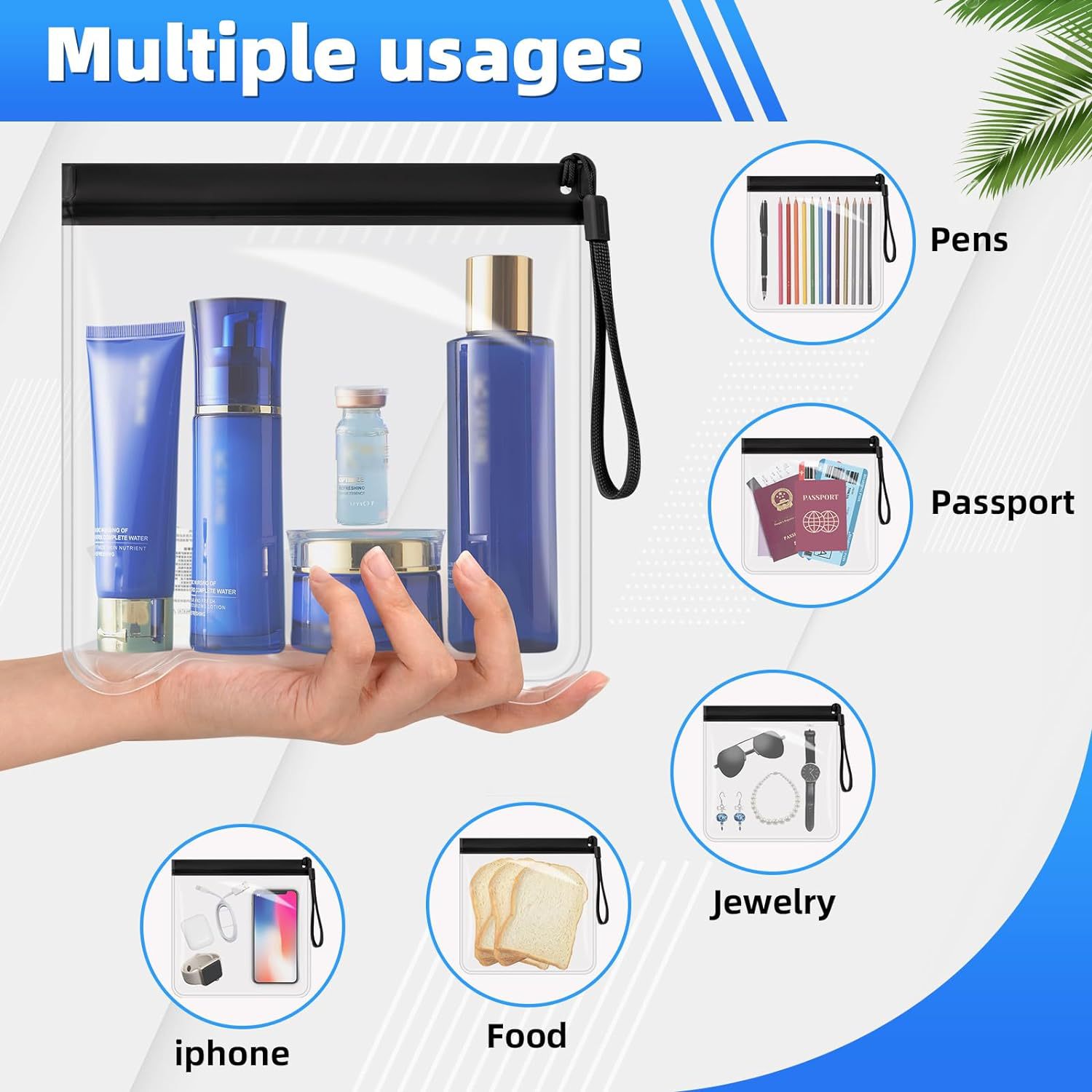 2pcs Luggage Transparent Trave - Women Bags For Airport recension och pris