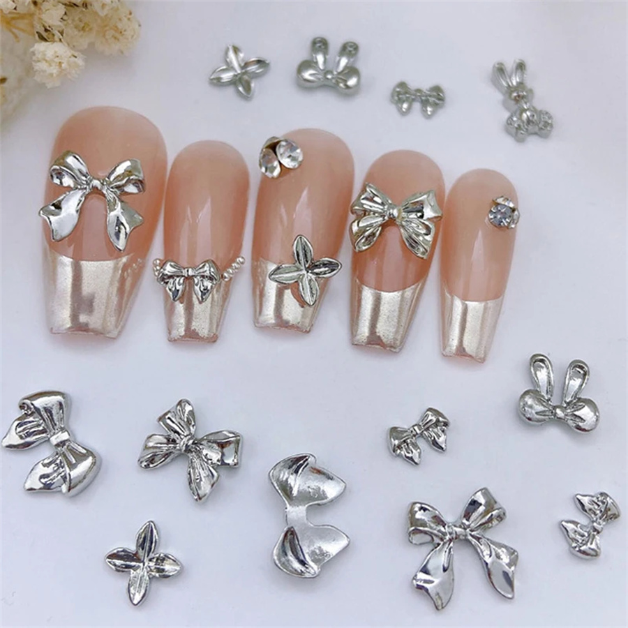 10pcs/Bag Metal 3D Bowknot Gre - Women Bags Grey recension och pris
