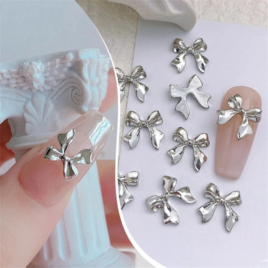10pcs/Bag Metal 3D Bowknot Gre - Women Bags Grey recension och pris