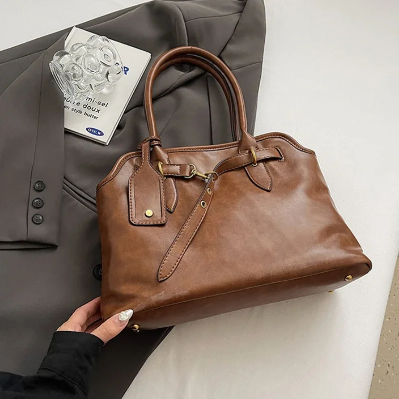 PU Leather Retro Tote Bag for  - Women Bags For Airport recension och pris