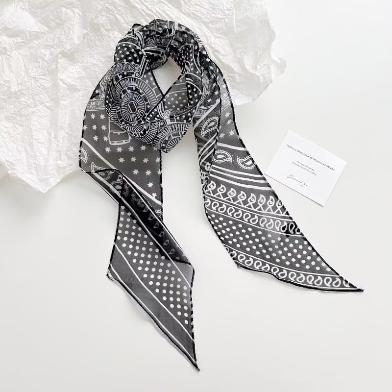 Vintage Printed Chiffon Scarf  - Women Bags For Office recension och pris