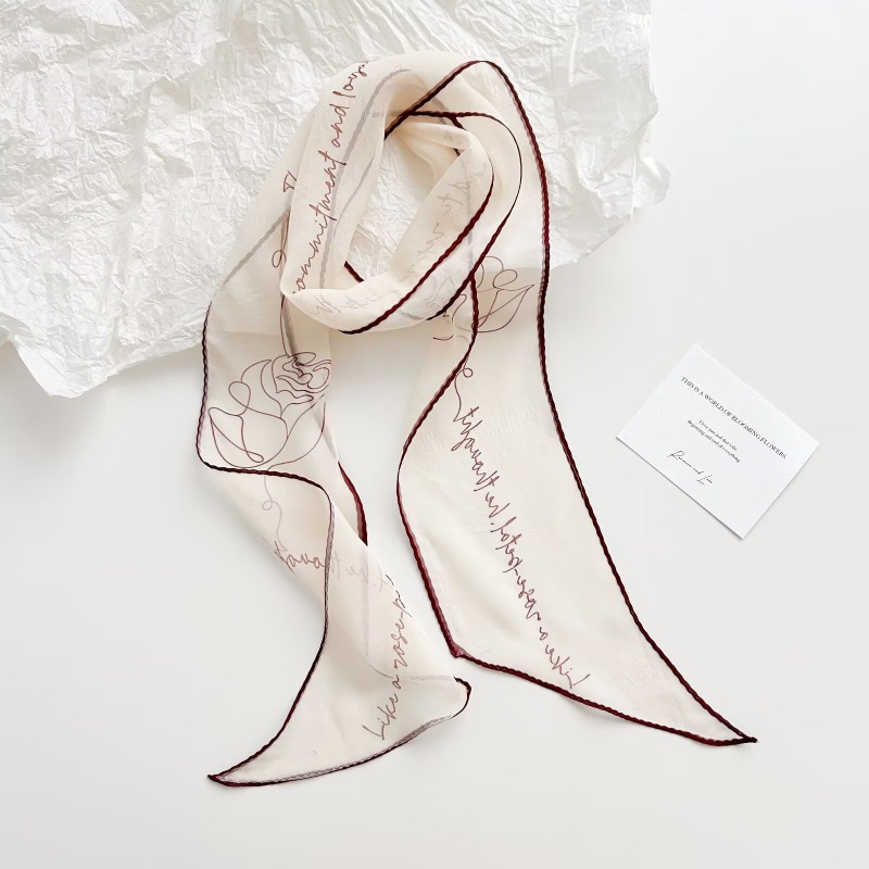 Vintage Printed Chiffon Scarf  - Women Bags For Office recension och pris