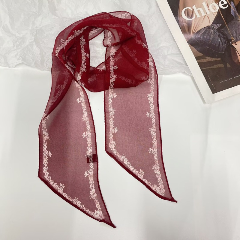 Vintage Printed Chiffon Scarf  - Women Bags For Office recension och pris