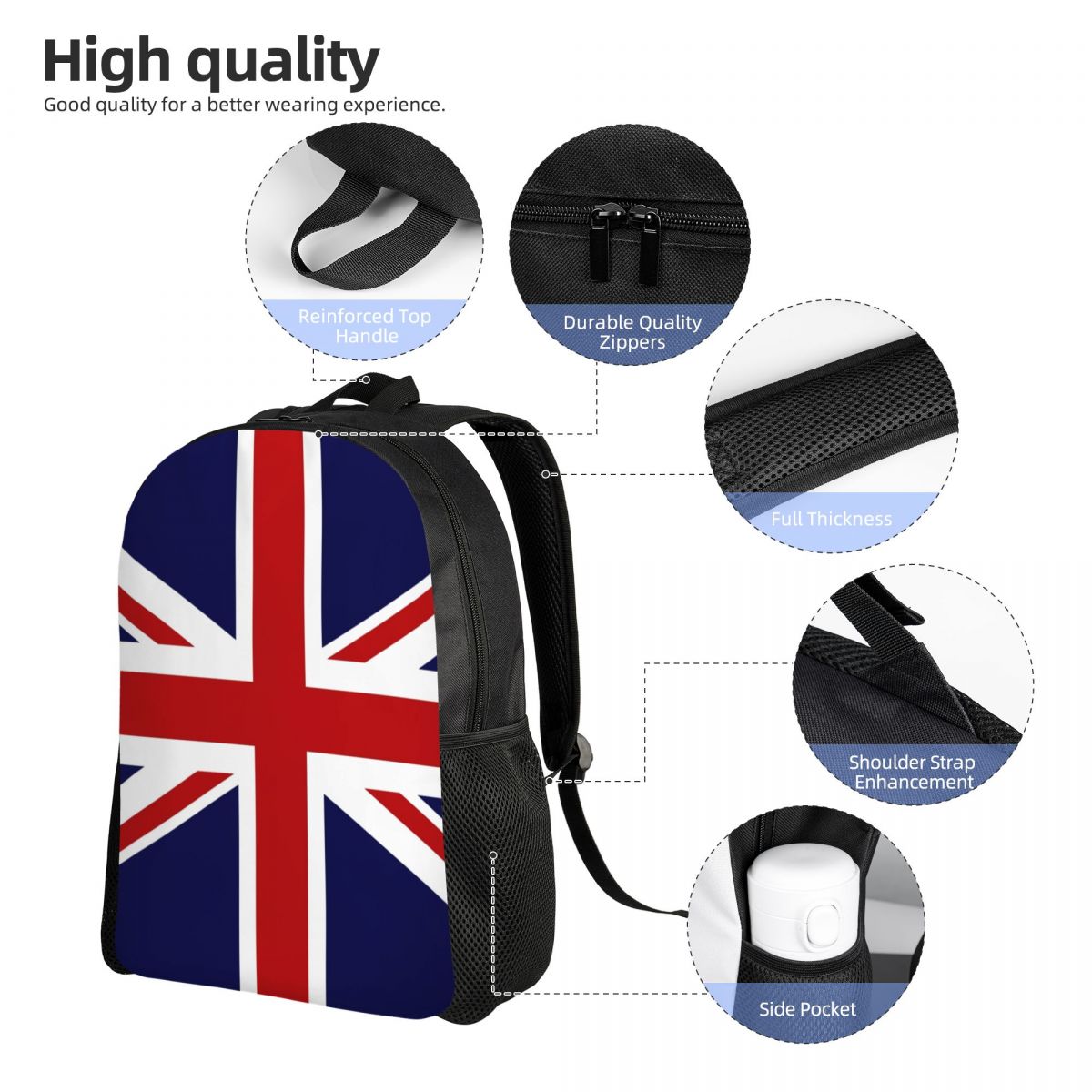 Union Jack Flag Of The UK Back - Women Bags Uk recension och pris