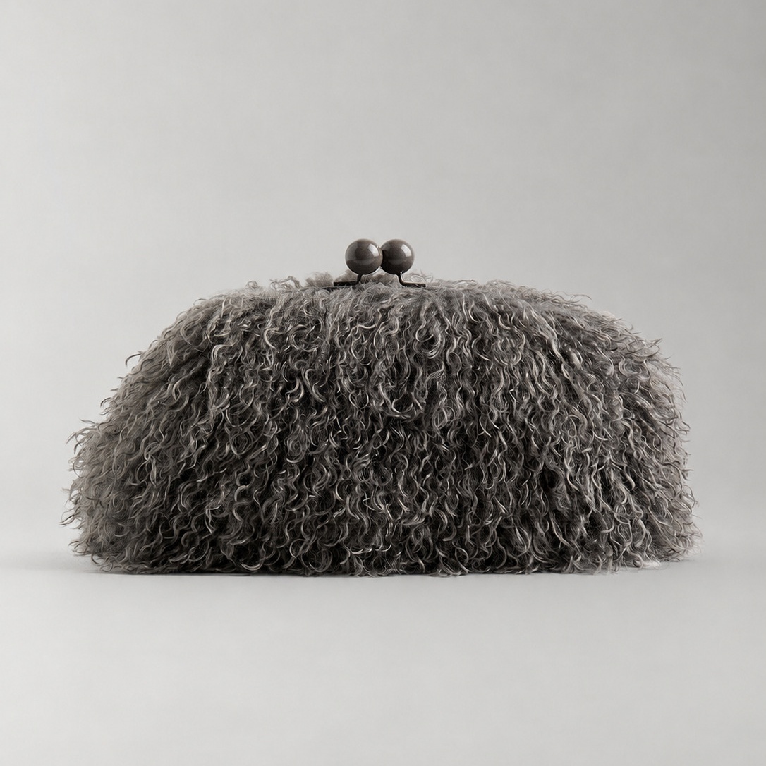 Women kisslock Faux Fur furry  - Women Bags Grey recension och pris