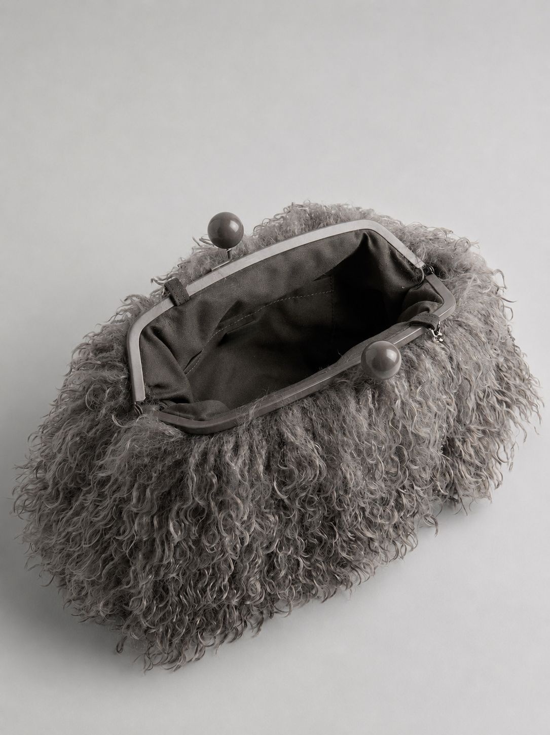 Women kisslock Faux Fur furry  - Women Bags Grey recension och pris