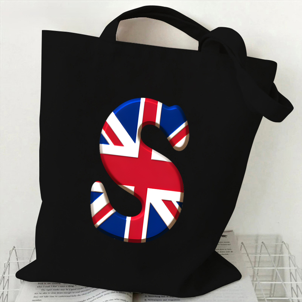 A-Z 26 Letter Canvas Tote Bag  - Women Bags Uk recension och pris